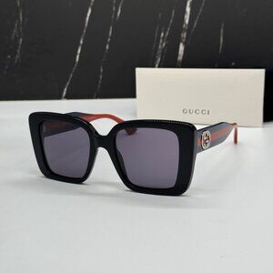 NEW GG1861S 004 GUCCI SUNGLASSES SHINY BLACK WOMEN EYEWEAR GUCCI